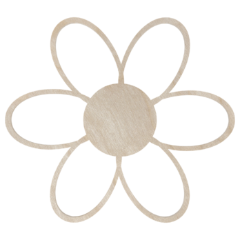 DREWNIANA KWIAT KWIATEK DEKORACJA NA ŚCIANĘ ZAWIESZKA OZDOBA DZIECKO 20 CM