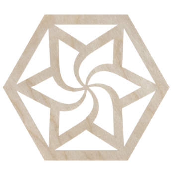 DREWNIANA PODKŁADKA POD KUBEK FILIŻANKĘ SZKLANKĘ ZE SKLEJKI KWIAT