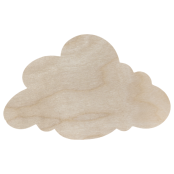 DREWNIANA CHMURA CHMURKA DEKORACJA NA ŚCIANĘ ZAWIESZKA OZDOBA DEKOR 20 CM