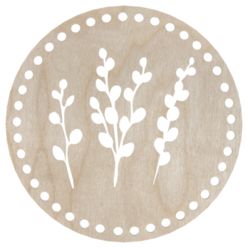 BAZA DO KOSZYKA DNO SPÓD DREWNIANY DO MAKRAMY KOŁO BAZIE KOTKI 20 CM