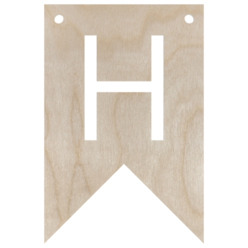 DREWNIANY PROPORCZYK GIRLANDA DO POKOJU DZIECKA LITERKA DO POWIESZENIA H
