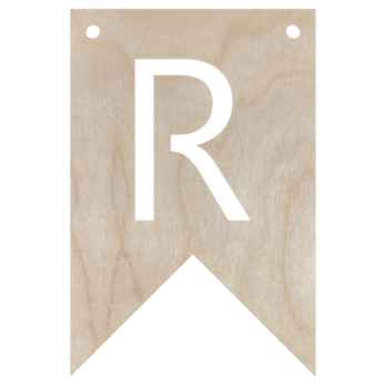 DREWNIANY PROPORCZYK GIRLANDA DO POKOJU DZIECKA LITERKA DO POWIESZENIA R