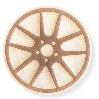 DREWNIANA PODKŁADKA POD KUBEK FILIŻANKĘ SZKLANKĘ ZE SKLEJKI FELGA