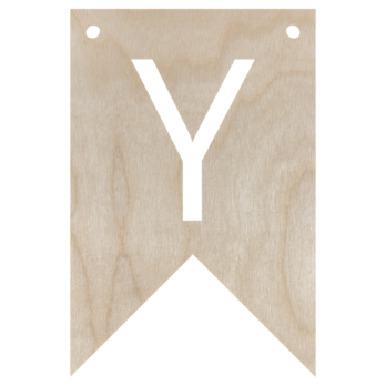 DREWNIANY PROPORCZYK GIRLANDA DO POKOJU DZIECKA LITERKA DO POWIESZENIA Y