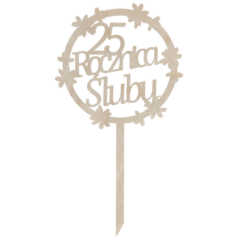 TOPPER NA TORT DO KWIATÓW ROCZNICA ŚLUBU DEKORACJA DOWOLNA LICZBA