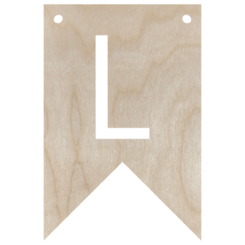 DREWNIANY PROPORCZYK GIRLANDA DO POKOJU DZIECKA LITERKA DO POWIESZENIA L