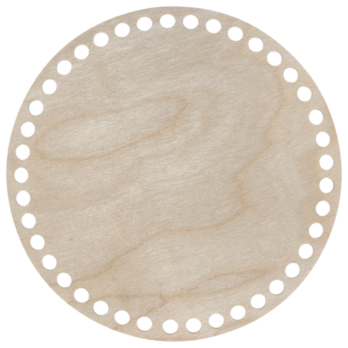 BAZA DO KOSZYKA DNO SPÓD DREWNIANY DO MAKRAMY SZYDEŁKOWANIE KOŁO 17 CM