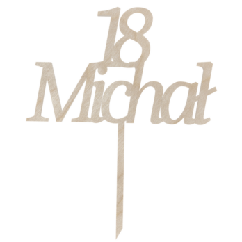 TOPPER NA TORT URODZINY DEKORACJA TOPER 18 30 40 50 IMIĘ DOWOLNY NAPIS