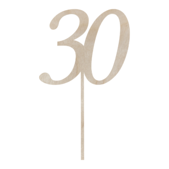 TOPPER NA TORT 30 TRZYDZIESTKA JUBILEUSZ URODZINY DO KWIATÓW TOPER