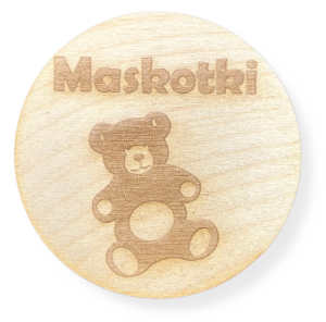 DREWNIANE PLAKIETKI TABLICZKI NA SZUFLADY ORGANIZERY POJEMNIKI MASKOTKI