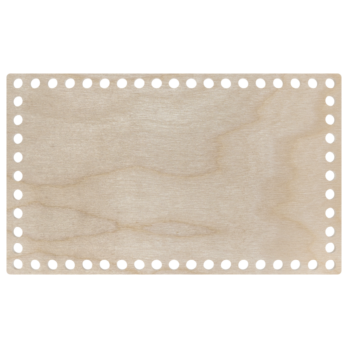 BAZA DO KOSZYKA DNO SPÓD DREWNIANY DO MAKRAMY PROSTOKĄT 25X15 CM