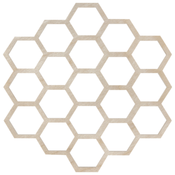 DREWNIANA PODKŁADKA POD KUBEK FILIŻANKĘ SZKLANKĘ ZE SKLEJKI PLASTER MIODU