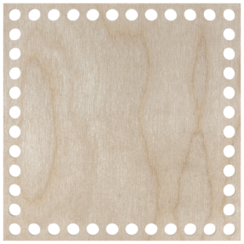 BAZA DO KOSZYKA DNO SPÓD DREWNIANY DO MAKRAMY SZYDEŁKOWANIA KWADRAT 15 CM