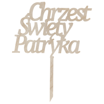 TOPPER NA TORT NA CHRZEST ŚWIĘTY DEKORACJA TOPER IMIĘ DOWOLNY NAPIS
