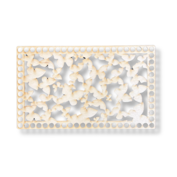 BAZA DO KOSZYKA DNO SPÓD DREWNIANY DO MAKRAMY PROSTOKĄT MOTYLE 13X22 CM
