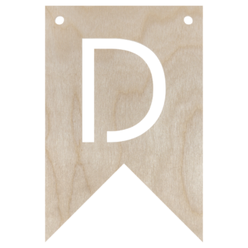 DREWNIANY PROPORCZYK GIRLANDA DO POKOJU DZIECKA LITERKA DO POWIESZENIA D