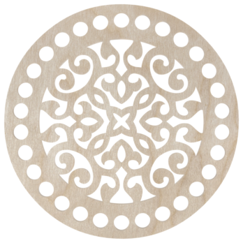 BAZA DO KOSZYKA DNO SPÓD DREWNIANY DO MAKRAMY SZYDEŁKOWANIA KOŁO 15 CM