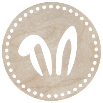 BAZA DO KOSZYKA DNO SPÓD DREWNIANY DO MAKRAMY KOŁO ZAJĄC WIELKANOC 20 CM