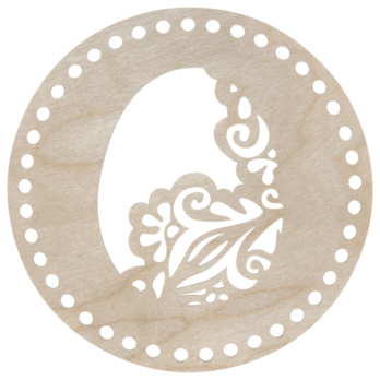 BAZA DO KOSZYKA DNO SPÓD DREWNIANY DO MAKRAMY KOŁO JAJKO 20 CM