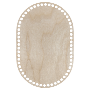 BAZA DO KOSZYKA DNO SPÓD DREWNIANY DO MAKRAMY SZYDEŁKOWANIA OWAL 20X30 CM