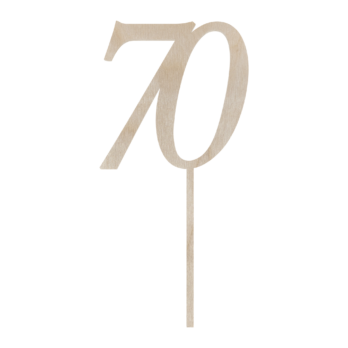 TOPPER NA TORT 70 SIEDEMDZIESIĄTKA JUBILEUSZ URODZINY DO KWIATÓW TOPER