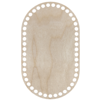 BAZA DO KOSZYKA DNO SPÓD DREWNIANY DO MAKRAMY SZYDEŁKOWANIA OWAL 15X25 CM