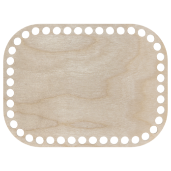 BAZA DO KOSZYKA DNO SPÓD DREWNIANY DO MAKRAMY PROSTOKĄT 20X15 CM