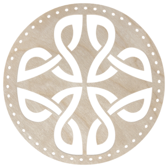 BAZA DO KOSZYKA DNO SPÓD DREWNIANY DO MAKRAMY KOŁO CELTYCKI 15 CM