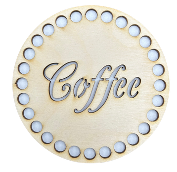 DREWNIANA PODKŁADKA POD KUBEK FILIŻANKĘ SZKLANKĘ ZE SKLEJKI COFFEE