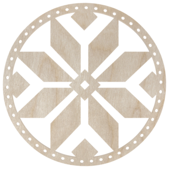 BAZA DO KOSZYKA DNO SPÓD DREWNIANY DO MAKRAMY KOŁO ROMBY 15 CM