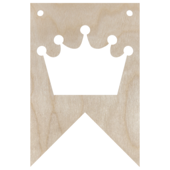 DREWNIANY PROPORCZYK GIRLANDA DO POKOJU DZIECKA DO POWIESZENIA KORONA