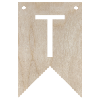 DREWNIANY PROPORCZYK GIRLANDA DO POKOJU DZIECKA LITERKA DO POWIESZENIA T