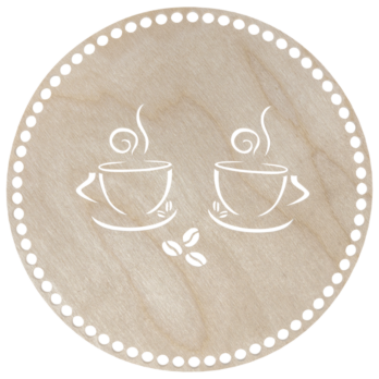 BAZA DO KOSZYKA DNO SPÓD DREWNIANY DO MAKRAMY FILIŻANKI Z KAWĄ KOŁO 30 CM