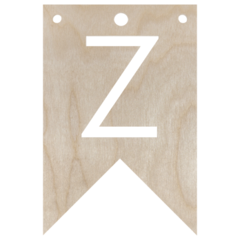 DREWNIANY PROPORCZYK GIRLANDA DO POKOJU DZIECKA LITERKA DO POWIESZENIA Ż