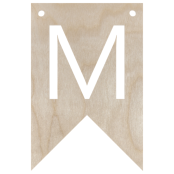 DREWNIANY PROPORCZYK GIRLANDA DO POKOJU DZIECKA LITERKA DO POWIESZENIA M