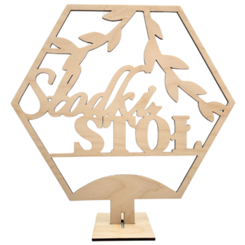 DREWNIANY STOJAK SŁODKI STÓŁ DEKOR ŚLUB WESELE PRZYJĘCIE DEKORACJA OZDOBA