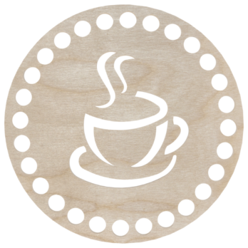 DREWNIANA PODKŁADKA POD KUBEK FILIŻANKĘ SZKLANKĘ ZE SKLEJKI KAWA