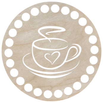 DREWNIANA PODKŁADKA POD KUBEK FILIŻANKĘ SZKLANKĘ ZE SKLEJKI SERCE
