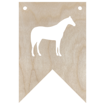 DREWNIANY PROPORCZYK GIRLANDA DO POKOJU DZIECKA DO POWIESZENIA KOŃ