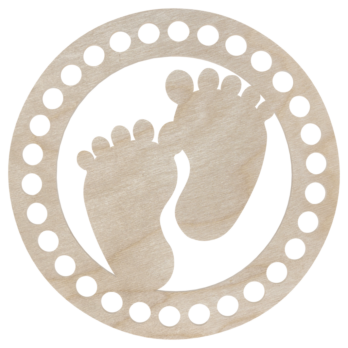 BAZA DO KOSZYKA DNO SPÓD DREWNIANY DO MAKRAMY KOŁO STÓPKI 15 CM