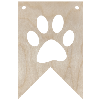 DREWNIANY PROPORCZYK GIRLANDA DO POKOJU DZIECKA DO POWIESZENIA KOR PIES