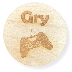 DREWNIANE PLAKIETKI TABLICZKI NA SZUFLADY ORGANIZERY POJEMNIKI DZIECI GRY