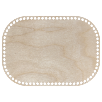 BAZA DO KOSZYKA DNO SPÓD DREWNIANY DO MAKRAMY PROSTOKĄT 35X25 CM