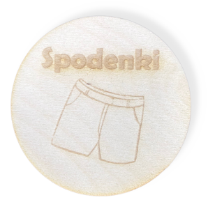 DREWNIANE PLAKIETKI TABLICZKI NA SZUFLADY ORGANIZERY POJEMNIKI SPODENKI