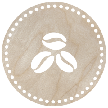 BAZA DO KOSZYKA DNO SPÓD DREWNIANY DO MAKRAMY ZIARNA KAWY KOŁO 14,1 CM