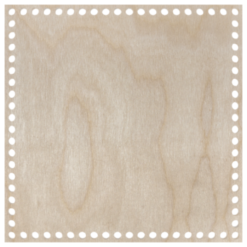 BAZA DO KOSZYKA DNO SPÓD DREWNIANY DO MAKRAMY SZYDEŁKOWANIA KWADRAT 25 CM