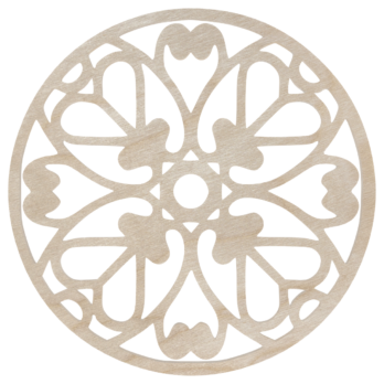 DREWNIANA PODKŁADKA POD KUBEK FILIŻANKĘ SZKLANKĘ ZE SKLEJKI DUŻY KWIAT