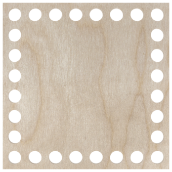 BAZA DO KOSZYKA DNO SPÓD DREWNIANY DO MAKRAMY SZYDEŁKOWANIA KWADRAT 10 CM