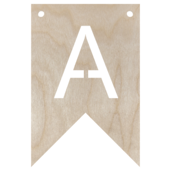 DREWNIANY PROPORCZYK GIRLANDA DO POKOJU DZIECKA LITERKA DO POWIESZENIA A