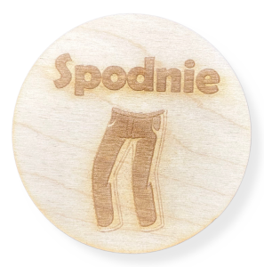 DREWNIANE PLAKIETKI TABLICZKI NA SZUFLADY ORGANIZERY POJEMNIKI SPODNIE